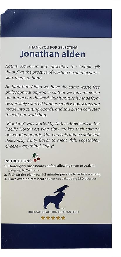 Jonathan Alden Cherry Wood Grilling Planks