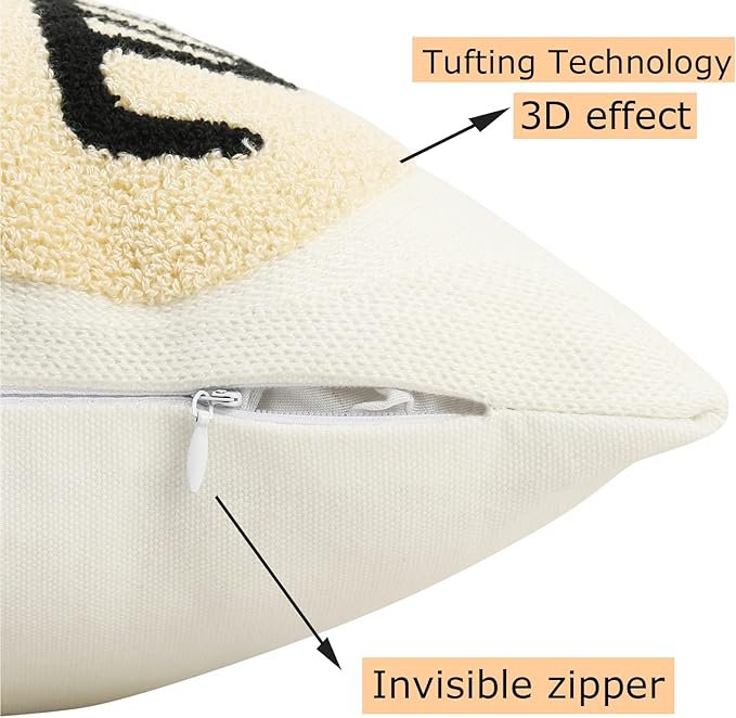 Merrycolor Boho Abstract Pillow Covers Colorful Woman Face Line Cute Pillow Cases Mid Century Aesthetic Modern Boho Pillows Decorative Throw Pillows for Bed Couch Living Room,1PC