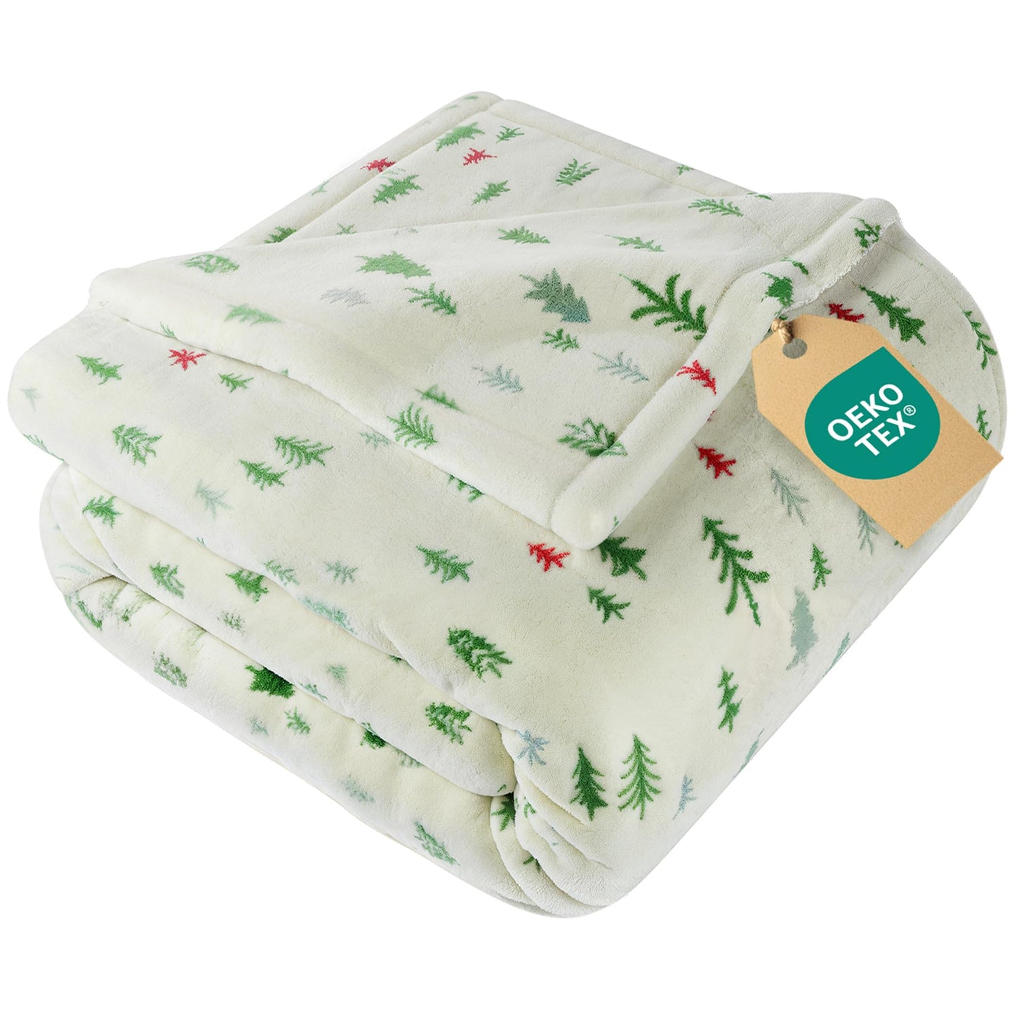 Ultra Soft Fleece Blanket Throw Size - Christmas Flannel Fleece Luxury Throw Blanket - Lightweight Throw for Couch, Bed, Chair - Warm & Breathable - Cozy Microplush Bedding - Christmas Trees