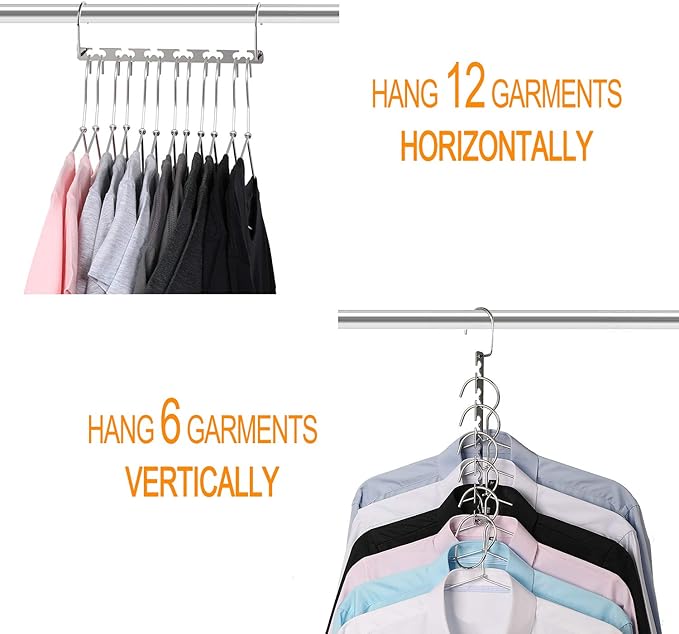 GEFTOl Space Saving Hangers Metal Hanger Magic Cascading Hanger Closet Clothes Organizer(20 Pack)