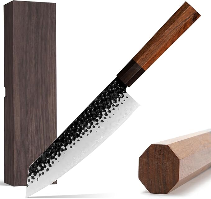 8.5 inch Kiritsuke knife Japanese 9cr18mov High Carbon Chef Knife, Sushi Knife for Meat, Fish, Fruit, Vegetable with Gift Box