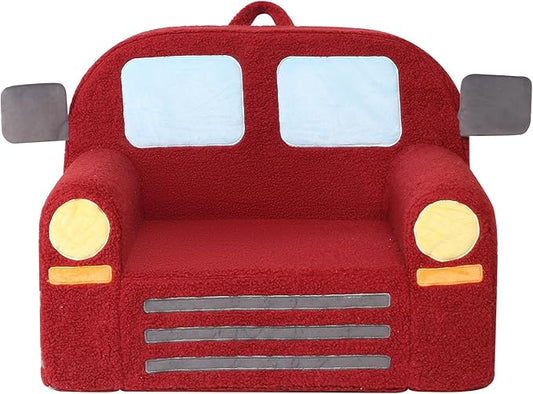 Comfy Toddler Chair, Kids Fire Engine Couch for Boys, Fire Truck