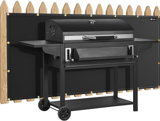 FLASLD Heat Shield Behind Grill, Fireproof Cover and Screen Protect Deck Railing from Grill, BBQ Fence Heat Shield for Wood Stove, Deck Railing Protector for Grill, Fireplace