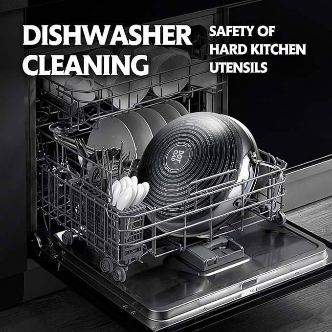 3-Piece Hybrid Stainless Steel Cookware Set-12 Inch Wok with Lid,10 Inch Frying Pan,12 Inch Skillet with Lid-Non Stick,PFOA Free,Dishwasher&Oven Safe,Induction Compatible