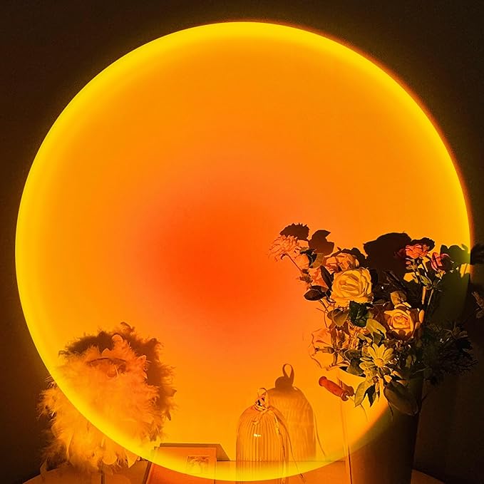 Sunset Lamp Projector,360 Degree Rotation Sunset Lights for Bedroom, Led Lamp with USB Port for Home Decor, Sunset Lamps for Room Decor,Photography,Tiktok Live
