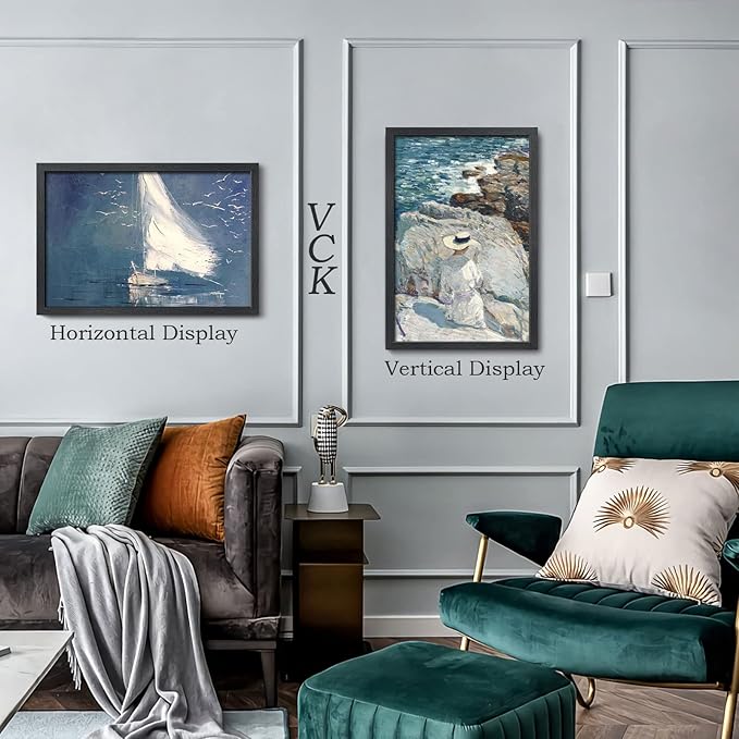 VCK 20x30 Poster Frame Set of 4 - Black, Gallery-Quality Wood Picture Frames, 1.1-Inch Wide Border, Polished Plexiglass, Vertical or Horizontal Wall Display for Photo/Art/Prints, Black