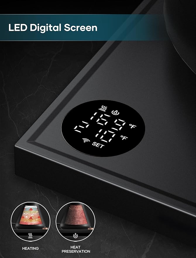 Electric Kettle, Gooseneck Electric Kettle, ±1℉ Precise Temperature Control, Stainless Steel Interior, Quick Heating for Pour Over Coffee, Tea & Boiling Water, 0.9L (Black)