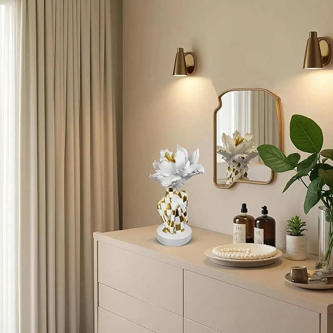 African Statues for Home Decor, Sculptures Decorations for Living Room, 11'' African Lady Art Bust Figurines, African Modern Aesthetic Ornament for Shelf and Tables, Décor Accents Gifts for Women