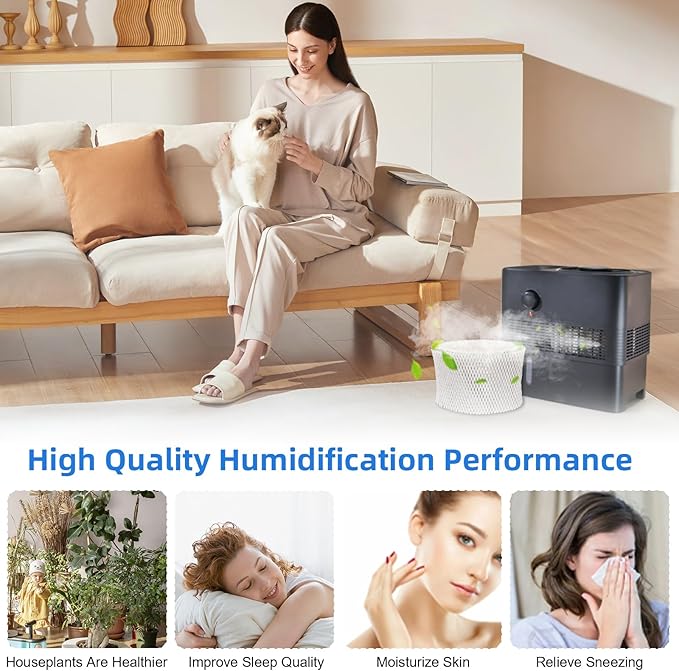 Humidifier Wick Filter PSU10E1BB, Humidifier Wicking Filter Compaitble with Pelonis Humidifier PSU10E1BB, PSU10E1WW, PSU10E2FWW and PSU10E2FBB, 2 Pcs