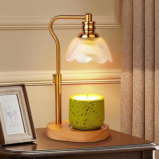 Candle Warmer Lamp, with Timer Dimmer Adjustable Height, Birthday, Mothers Day, House Warming Gift Wax Melt Warmer for Jar Candles(Includes 2 Bulbs)