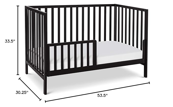 DaVinci Union 4-in-1 Convertible Crib in Ebony, Greenguard Gold Certified
