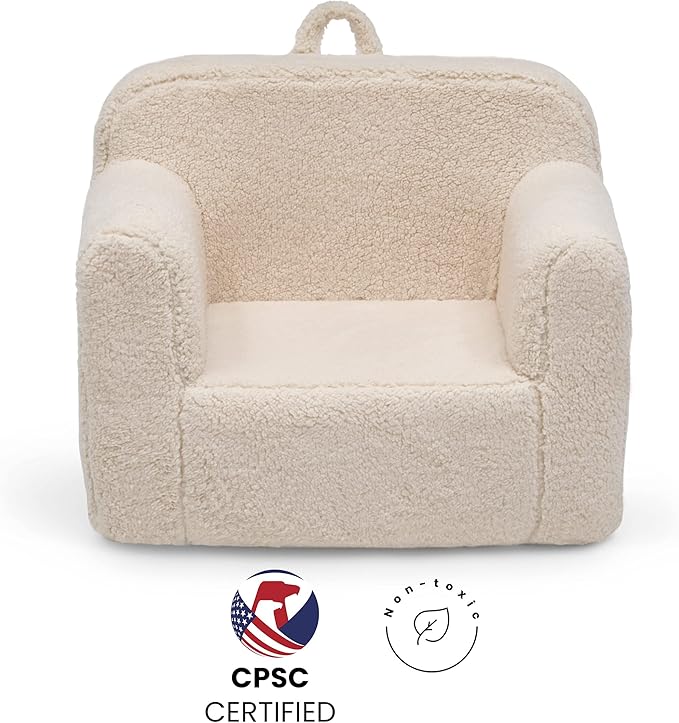 Delta Children Cozee Sherpa Chair, Cream