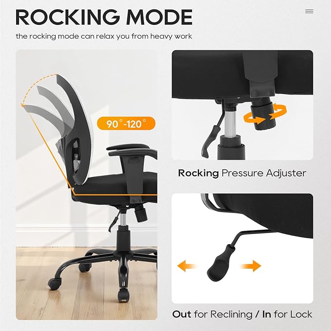 PayLessHere Ergonomic Desk Chair Office Chair Computer Chair 500lbs with Lumbar Support Wide Seat Adjust Arms Rolling Swivel High Back Task Executive Big and Tall Office Chair for Home Office，White