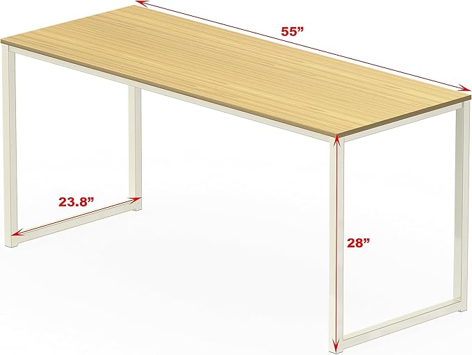 SHW Mission 55-Inch Home Office Computer Desk, Oak