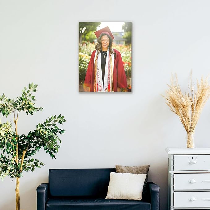 Custom Graduation Canvas Prints with Your Photos,Graduation Decorations, Personalized Graduation Canvas Wall Art Gifts Idea for Daughter, Son, Sibling or Friend (11" X 14")