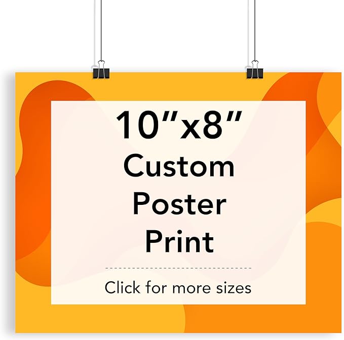 Custom Poster Print, 10x8, Upload Any Photos/Images, Personalized Photo Prints, DIY Your Own Poster, Photo to Poster Printing