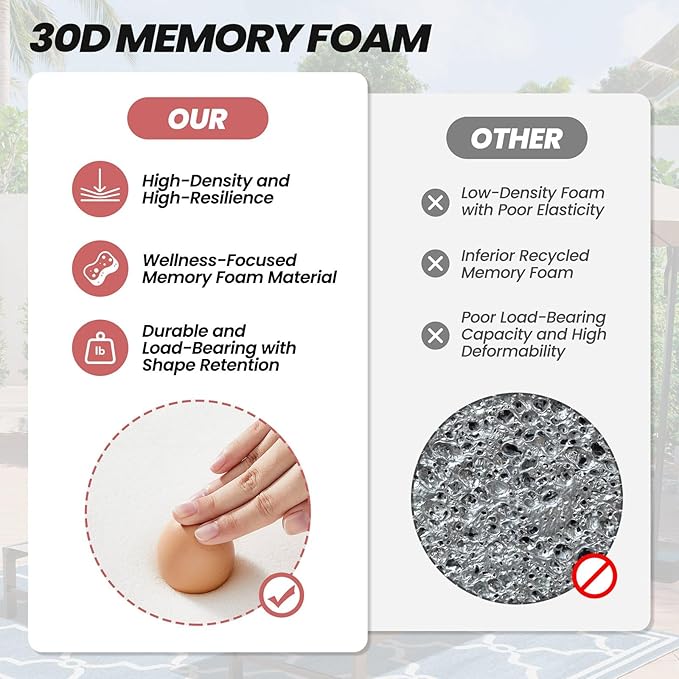 Crestlive Products Adirondack Chair Cushion Outdoor Rocking Chair Cushion Water Resistant 50x20 Inch High Back Patio Replacement Cushion, Chili