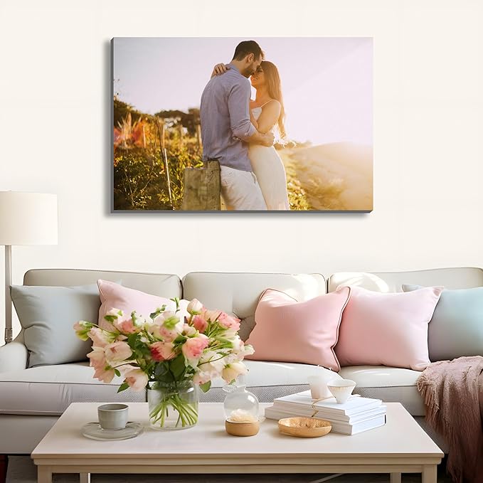 MAZUKO Personalized Custom Canvas Prints - Photo On Canvas Picture Gifts Photo Prints Canvas Personalized Wall Art Ideal for Home Decor (S1)