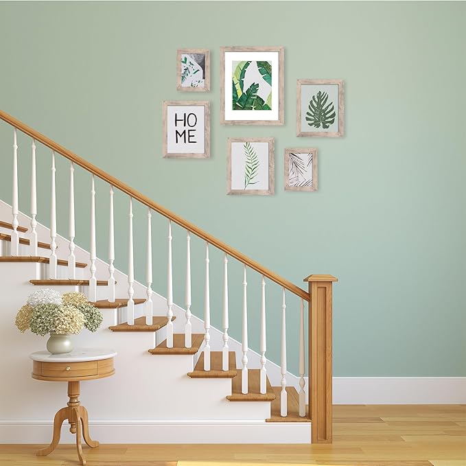 4x6 Picture Frame Set of 4, High Definition Real Glass Smoke Gray Frame, 4 x 6 Photo Frames for Tabletop Display and Wall Mounting