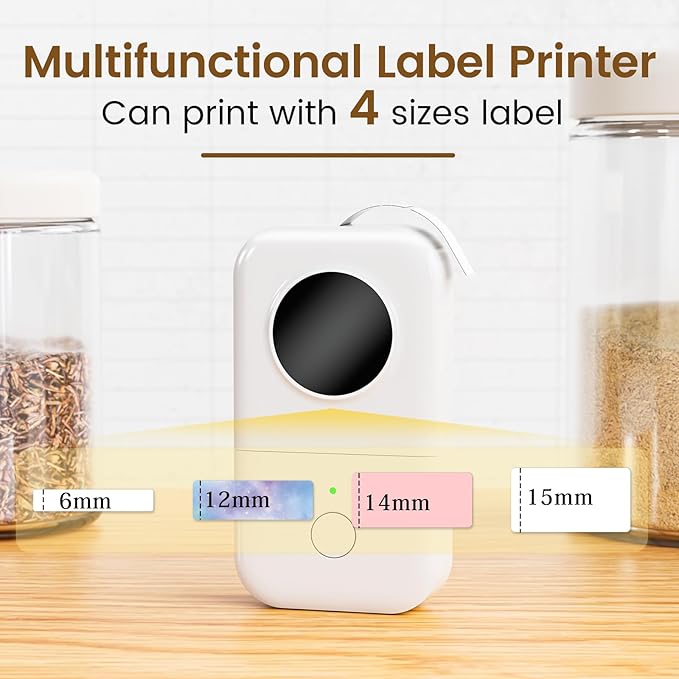 Phomemo D30 Label Maker, Bluetooth Mini Label Maker Machine, Portable Thermal Printer Small Rechargeable Labeler for Kids School Classroom Teacher Supplies, Home Office Labeler Works with Tablet/Phone