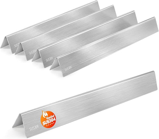 GasSaf 7539 for Weber Genesis Flavorizer Bars 24.5", SUS304 Bars for Genesis 300 Grill Parts, E-310 E-320 S-310 S-320, EP/CEP 310 & 320 Gas Grills(Side-Knob 2007-2010), Heat Plates for Weber 7540