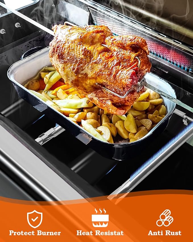 15.3" Flavorizer Bars and Grill Burner for Weber Spirit & Spirit 2 Grills Parts Spirit 210 215 220, Spirit II 210 Grill Parts with Front Control, Grill Replacement Parts for Weber 7635 69785