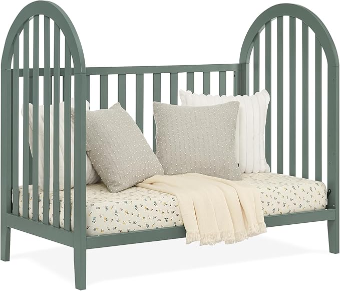 Delta Children Milano 4-in-1 Convertible Crib - Greenguard Gold Certified, Grassy Glen