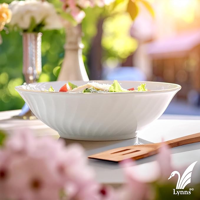 Lynns Paradise Serafina 9-Inch Big Bowl, Set of 3, Purple; Heavy Duty; Chip Resistant; Lead and Cadmium Free; Freezer to Oven Safe up to 500°F