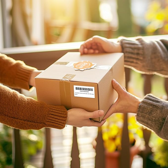 12 Rolls 12000 Labels 2.25" x 1.25" Direct Thermal Labels - AveneMark Perforated for Barcode Address Labels - Postage Shipping Labels Compatible with Rollo & Zebra Desktop Printers,1000 Labels/Roll