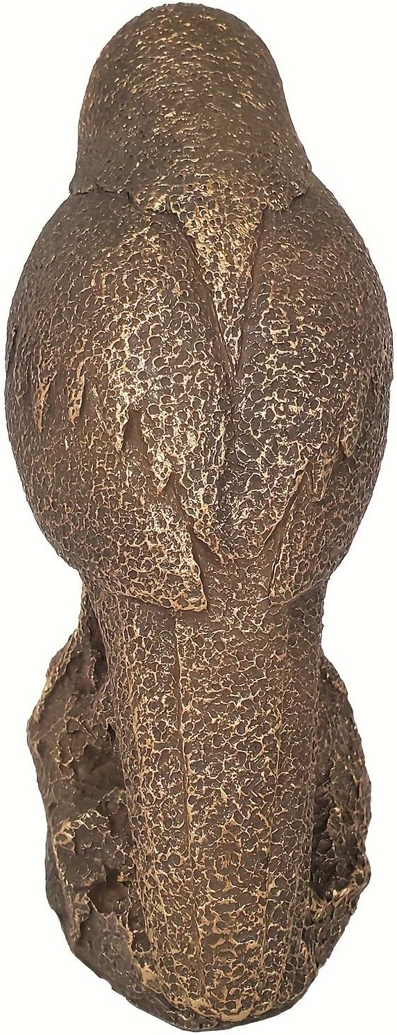 Outdoor Figurine Lights-Solar-Powered Parrot Garden Light - Waterproof Resin Statue, Auto-Charging led lamp for Outdoor Decor - Unique Birthday, Christmas Present (Bronze-Colored)