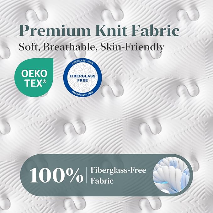 FP FLEXPEDIC Twin Mattress, 10 Inch Cooling Gel Memory Foam Single Mattress, Breathable Hybrid Pocket Spring Firm 7-Zone Mattress, Pressure Relief, Fiberglass-Free & CertiPUR-US, Odorless