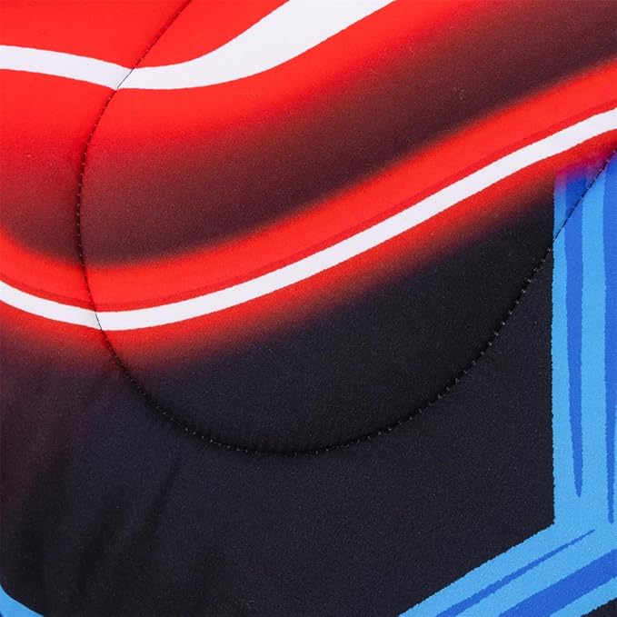 NTBED Game Console Comforter Set for Boys Girls Kids 3D Gaming Geometric Lightweight Microfiber Gamer Bedding Sets (Red Blue, Twin 5Pcs)