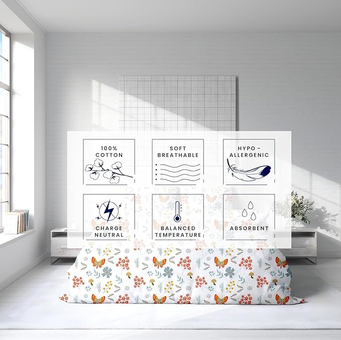 Kotton Culture 1 Pc California King Size Duvet Cover Only -100% Egyptian Cotton Sateen 600 Thread Count Ultra Soft Premium Durable Comforter Cover Zipper Closure & Corner Ties (Rain Forest,104"x98")