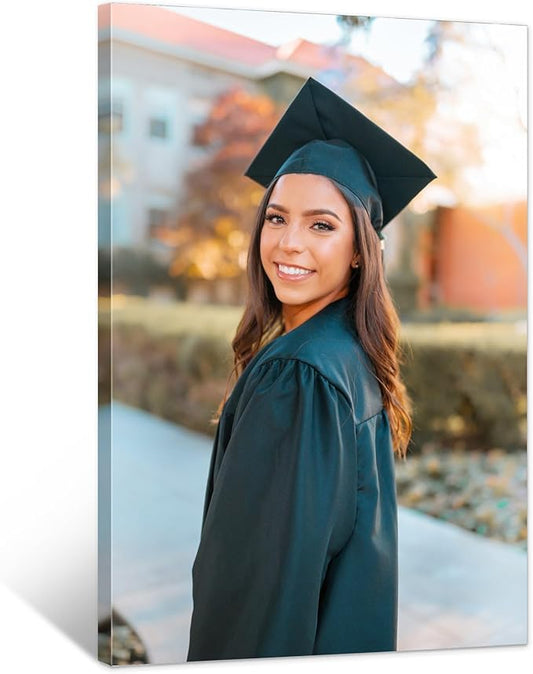 Custom Graduation Canvas Prints with Your Photos,Graduation Decorations, Personalized Graduation Canvas Wall Art Gifts Idea for Daughter, Son, Sibling or Friend (24" X 36")