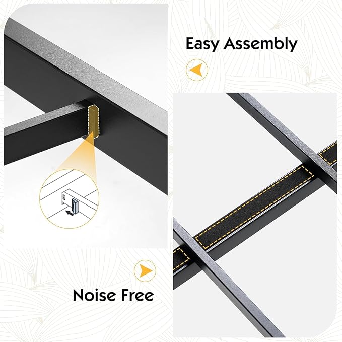 Queen Farmhouse Bed Frame with Bookcase Headboard and 4 Drawers, LED Storage Bed with Charging Station & Linen Upholstered, No Box Spring Needed,Black