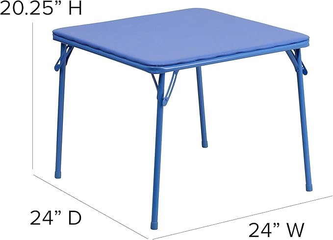 EMMA + OLIVER Kids Blue Folding Table Daycare Classroom