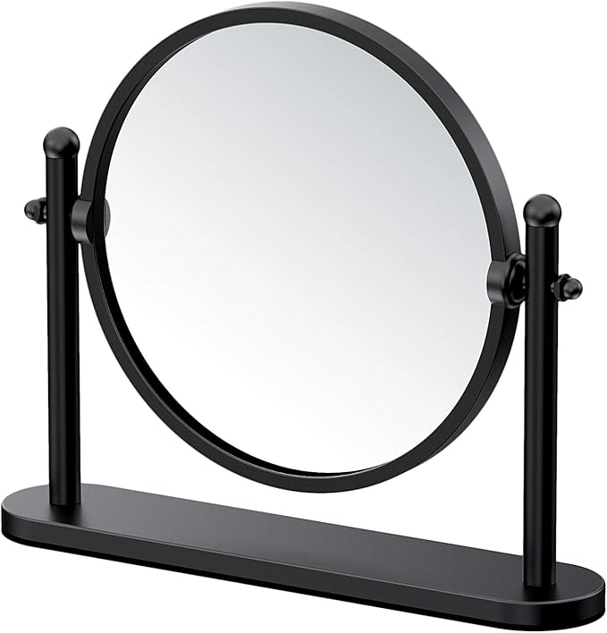 Gatco 1391MX Table Mirror, Matte Black/ 7.50"