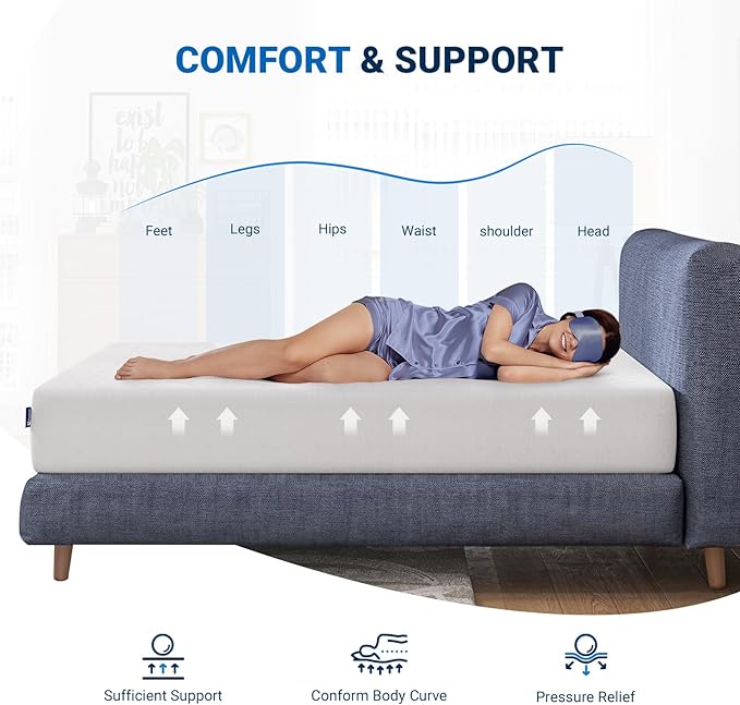 Avenco 10 Inch Full Size Mattress, Comfort Memory Foam Full Mattress in a Box for Refresh Sleep & Pressure Relief, Full Bed Mattresses CertiPUR-US Certified,Firm