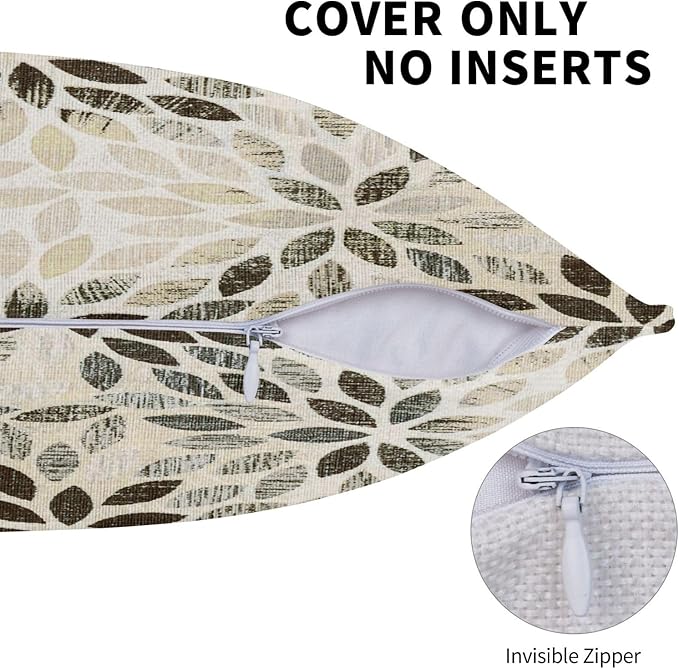 Black Grey Pillow Covers 18x18 Inch Set of 2 Summer Rust Geometric Flower Outdoor Decorative Throw Pillows Farmhouse Dahlia Pillow Case Linen Square Cushion Cover for Home Sofa Bedroom