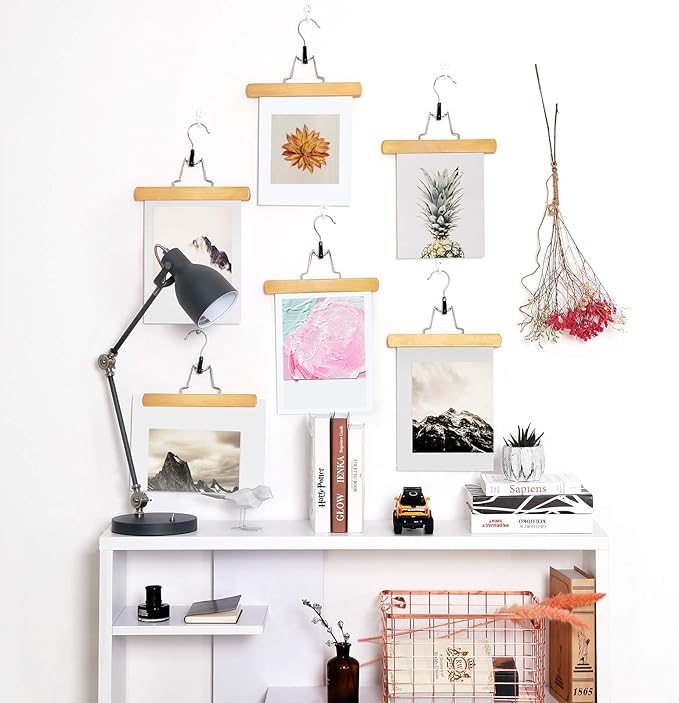 SONGMICS 12 Pack Wooden Pants Hangers, Premium Solid Wood with Non-Slip Felt, Hold Pants Tightly, Smooth Finish Wood Skirt Hangers, with 360° Swivel Hook, Natural UCRW007-12