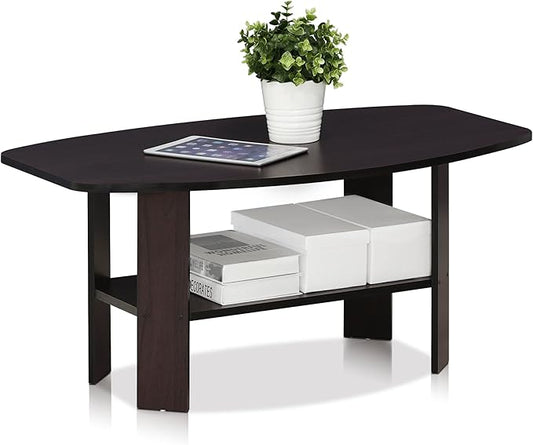 Furinno Simple Design Coffee Table, Dark Walnut