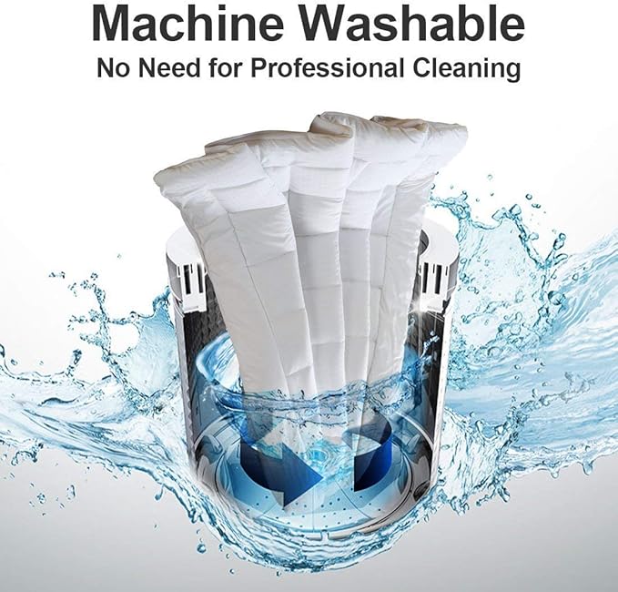 EASELAND Queen Size Mattress Pad Pillow Top Mattress Cover Quilted Fitted Mattress Protector Cotton Top Stretches up 8-21" Deep Pocket Cooling Mattress Topper (60x80 inch, White)