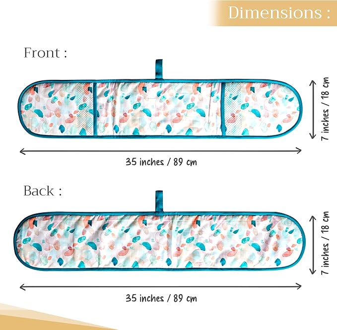 Maison d' Hermine Double Oven Mitts 100% Cotton 7"x35" Double Oven Mitt Heat Resistant BBQ Cooking Gloves with Loop, Baking, Grilling, Home, Kitchen, Handling Hot Pans Spring Summer (Summer Picnic)