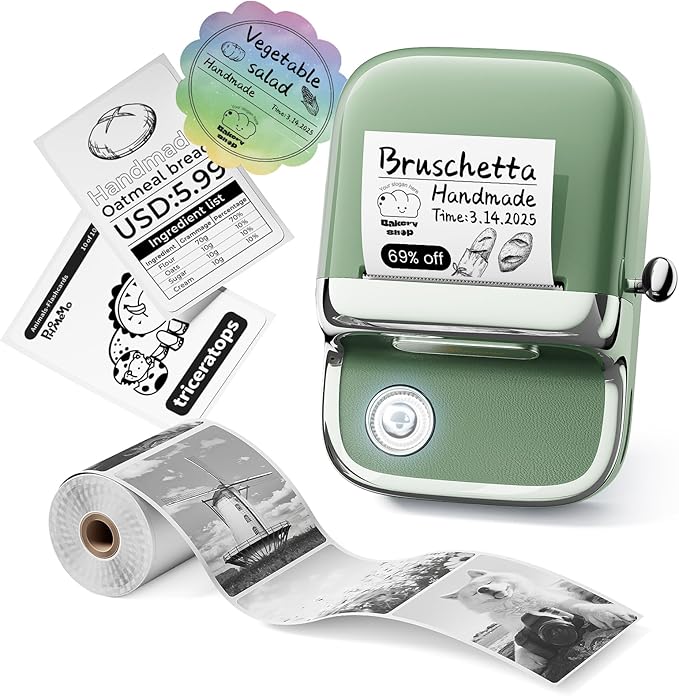 Phomemo M150 Label Maker, Bluetooth Thermal Label Maker Machine with Tape, Upgrade Mini Thermal Label Printer for Barcode, Address, Mailing, Compatible with Phone & PC