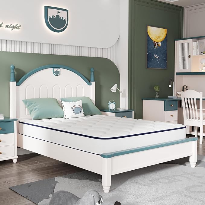 Novilla Queen Mattress 8 inch,Foam and Spring Hybrid Mattresses for Comfortable Sleep,Steel Coils for Durable Support,CertiPUR-US Certified Foam,Youth/Guest Rooms,Queen Size Mattress in a Box