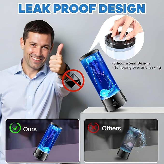 SENCU Jellyfish Lamp 17 Color Changing Remote Jellyfish Night Light LED Mood Lamp Home Decor for Room Office Night Light Ideal Gift for Kids Adults