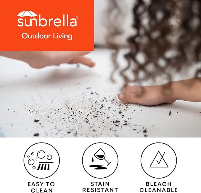 Honeycomb Outdoor Deep Seat, 24 x 23, Sunbrella Stanton Lagoon Chair Cushion for Patio Furniture