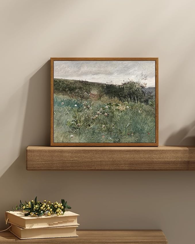 InSimSea Framed Canvas Wall Art, Vintage Decor, Rustic Room Decor, Classical Paintings, Wall Art Prints for Home, Kitchen, Farmhouse, Bathroom, 9"x11"