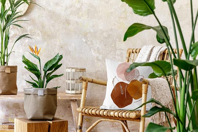 Jartinle Burnt Orange Abstract Throw Pillow Covers 20x20 Set of 4 Boho Geometric Pillow Covers Accent Minimalist for Couch Outdoor Decor