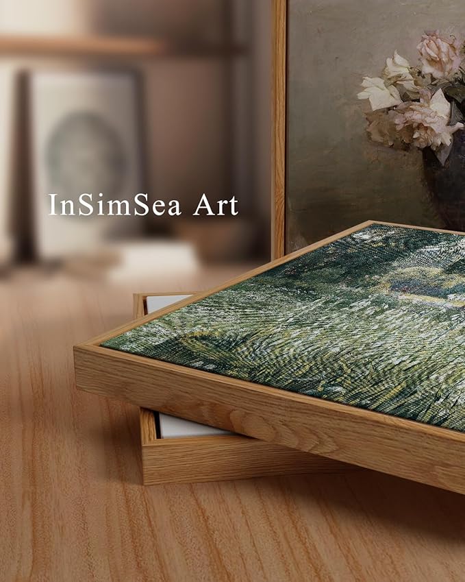 InSimSea Framed Canvas Wall Art Vintage Decor, Landscape Wall Art Home Decor, Modern Farmhouse Decor, Canvas Wall Art for Living Room Decor, Cottagecore Bedroom Kitchen Bathroom Decor, 24"x36"